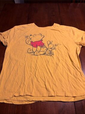 Disney Yellow Short Sleeve Tee with Red Graphic